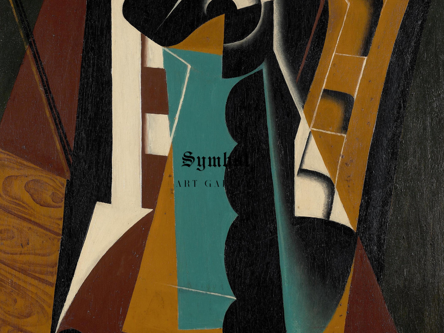 Still Life on a Chair by Juan Gris 1917, Wall Art Print, Fine Art Reproduction, Museum Quality Decor, Poster