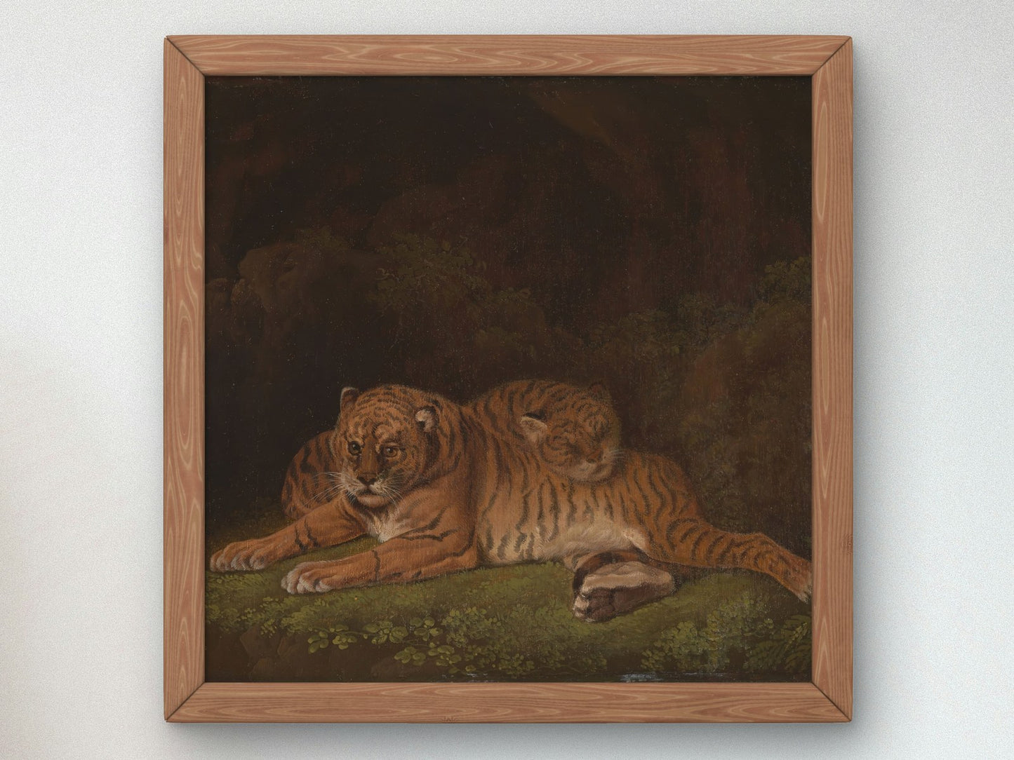 Tigers by Charles Towne 1800, Wall Art Print, Fine Art Reproduction, Museum Quality Decor, Poster