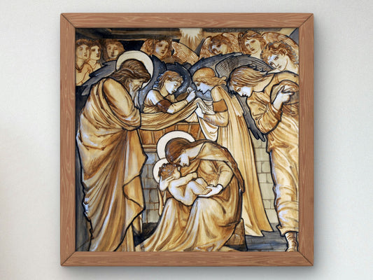 Design for The Nativity Stained Glass by Edward Burne Jones 1872, Wall Art Print, Fine Art Reproduction, Museum Quality Decor, Poster