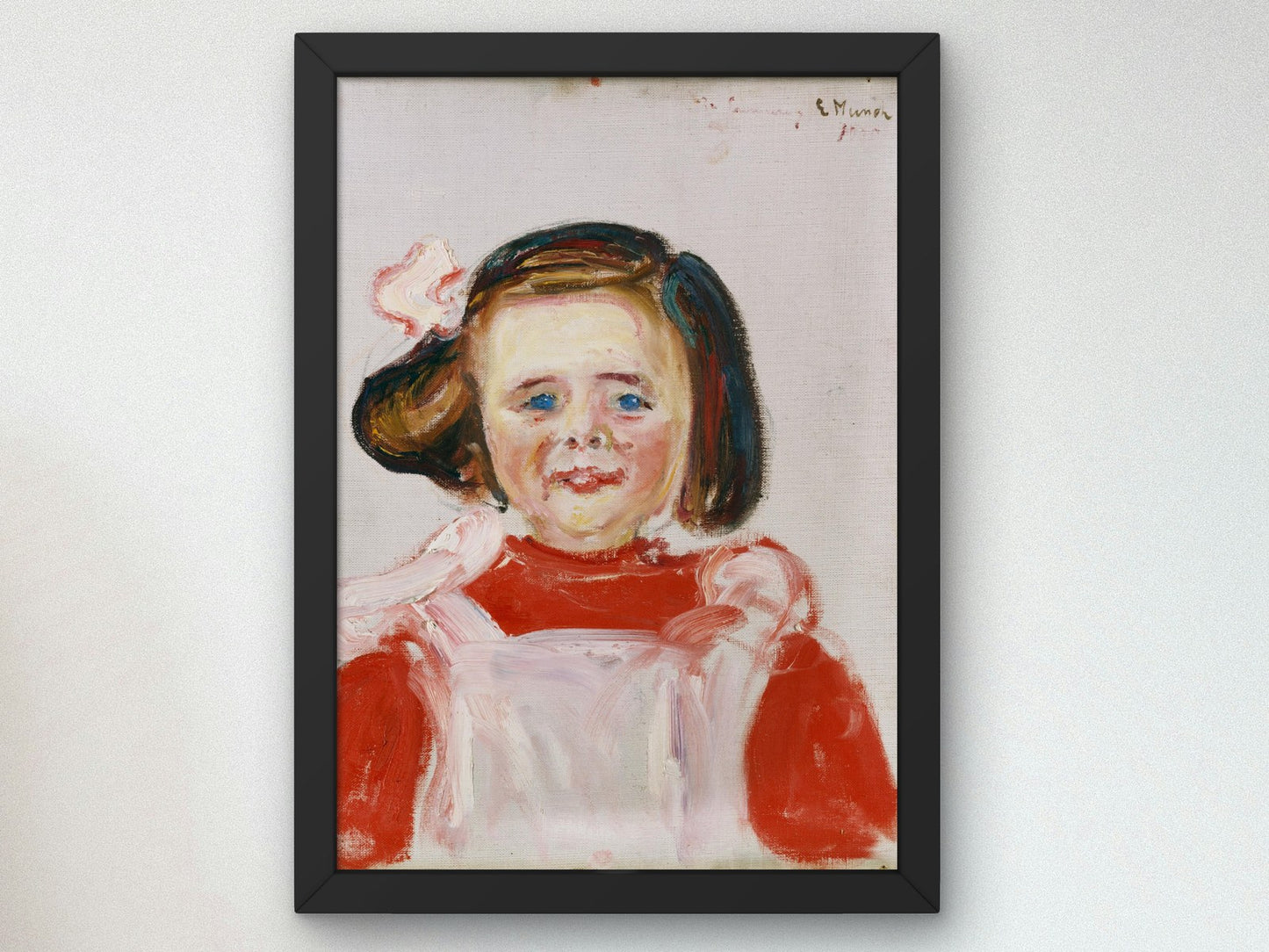 Portrait of a Girl by Edvard Munch 1905, Wall Art Print, Fine Art Reproduction, Museum Quality Decor, Poster