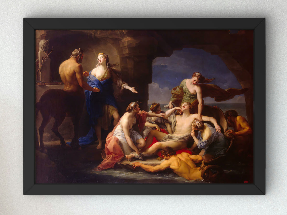 Thetis Takes Achilles from the Centaur Chiron by Pompeo Batoni 1770, Wall Art Print, Fine Art Reproduction, Museum Quality Decor, Poster