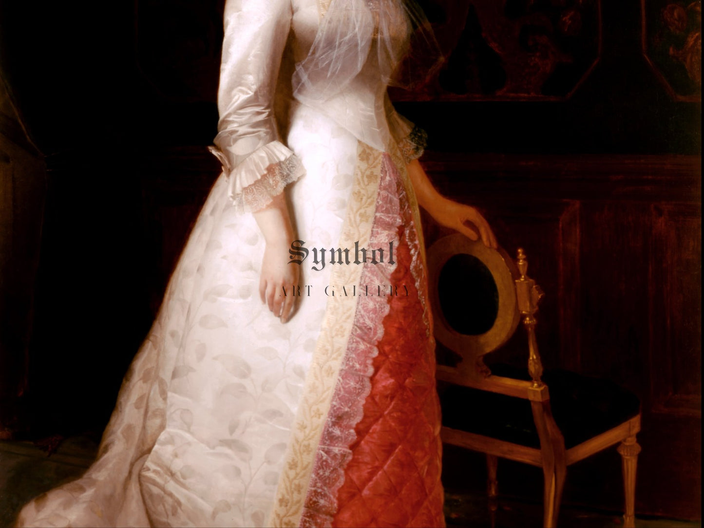 Martha Dandridge Custis Washington by Eliphalet Frazer Andrews 1878, Wall Art Print, Fine Art Reproduction, Museum Quality Decor, Poster