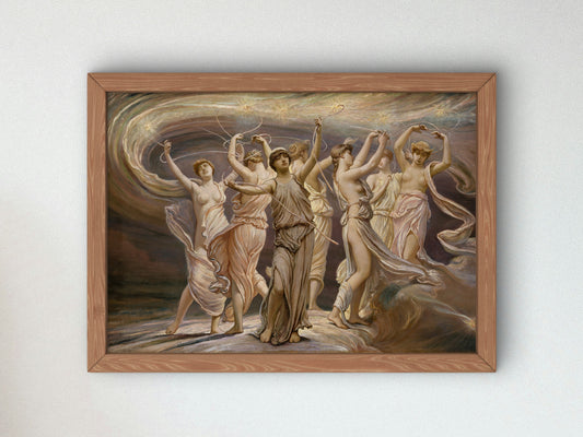 The Pleiades by Elihu Vedder 1885, Wall Art Print, Fine Art Reproduction, Museum Quality Decor, Poster