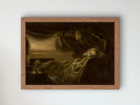 Old Man's Death by László Mednyánszky 1890, Wall Art Print, Fine Art Reproduction, Museum Quality Decor, Poster