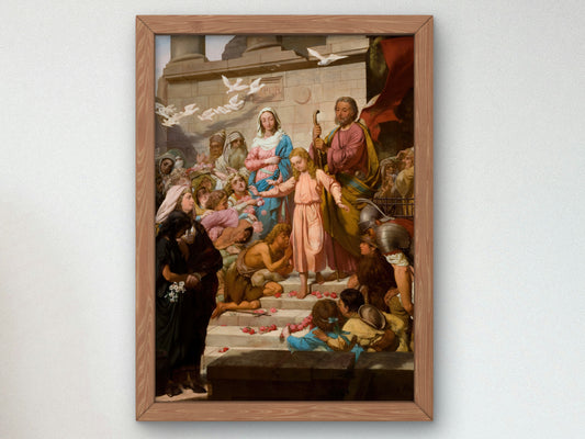 Christ Leaving the Temple by Feliks Wygrzywalski 1870, Wall Art Print, Fine Art Reproduction, Museum Quality Decor, Poster