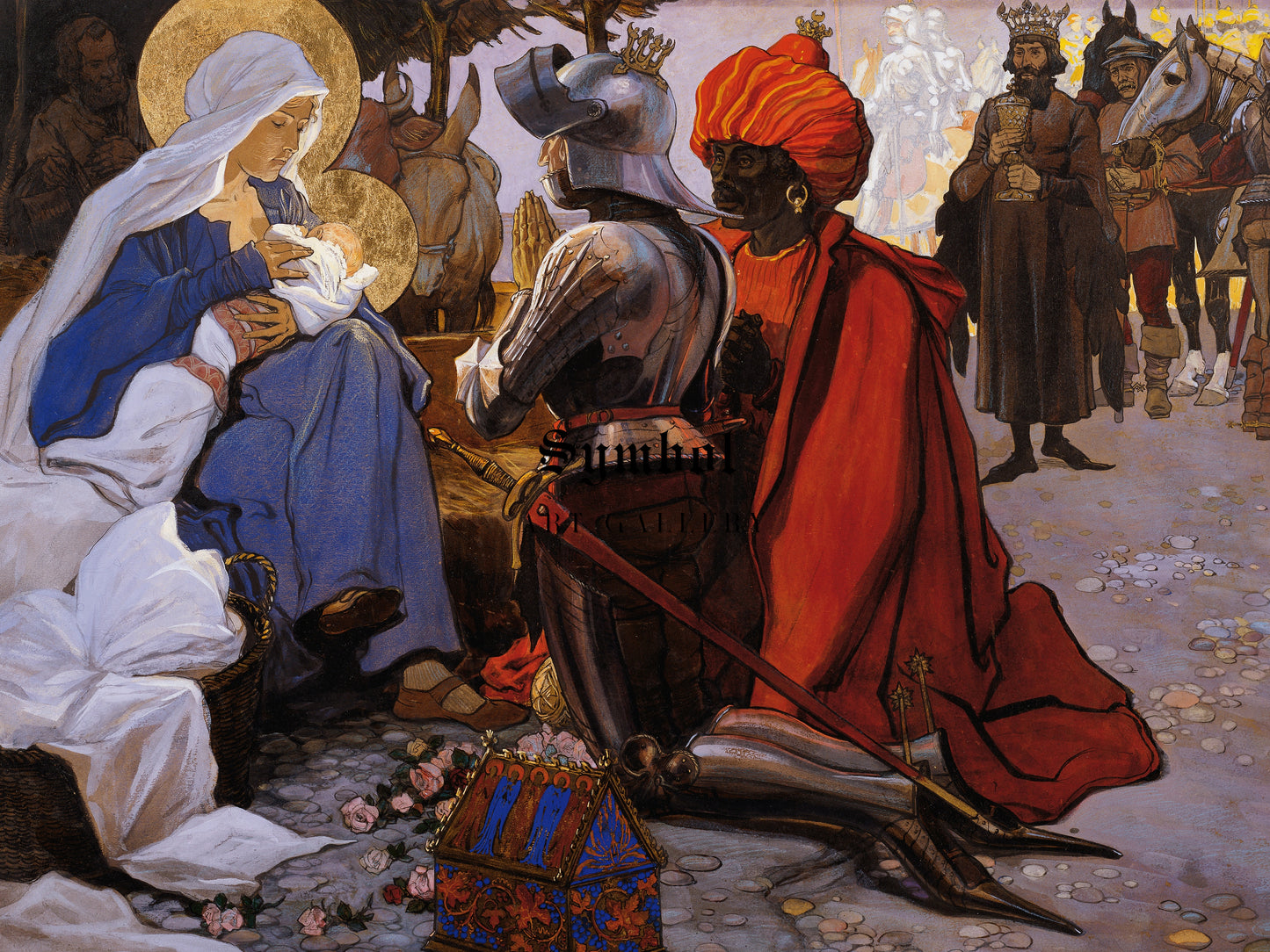 The Three Magi by Maximilian Liebenwein 1902, Wall Art Print, Fine Art Reproduction, Museum Quality Decor, Poster