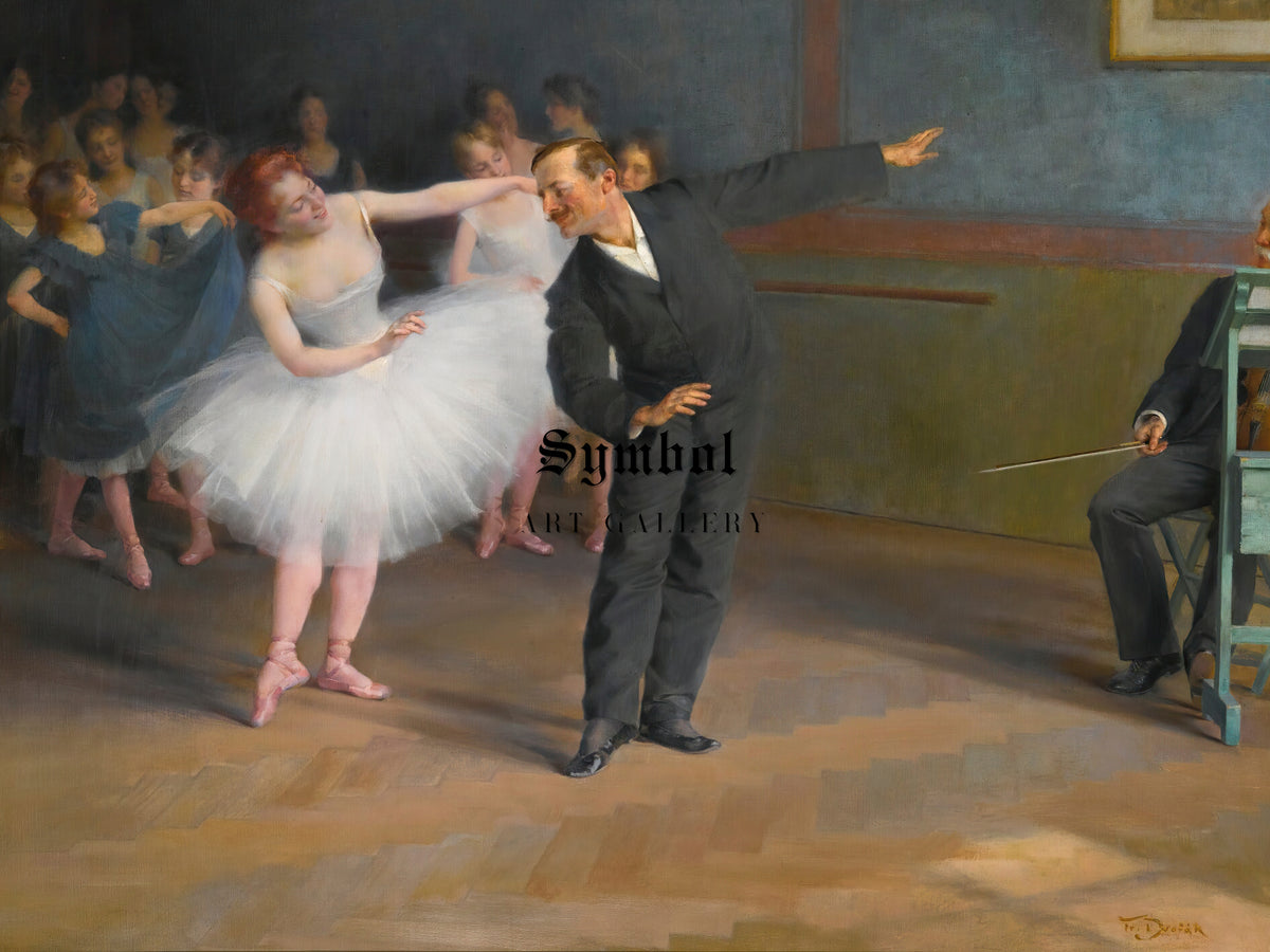 The Dancing School, Prague by František Dvořák, Wall Art Print, Fine Art Reproduction, Museum Quality Decor, Poster