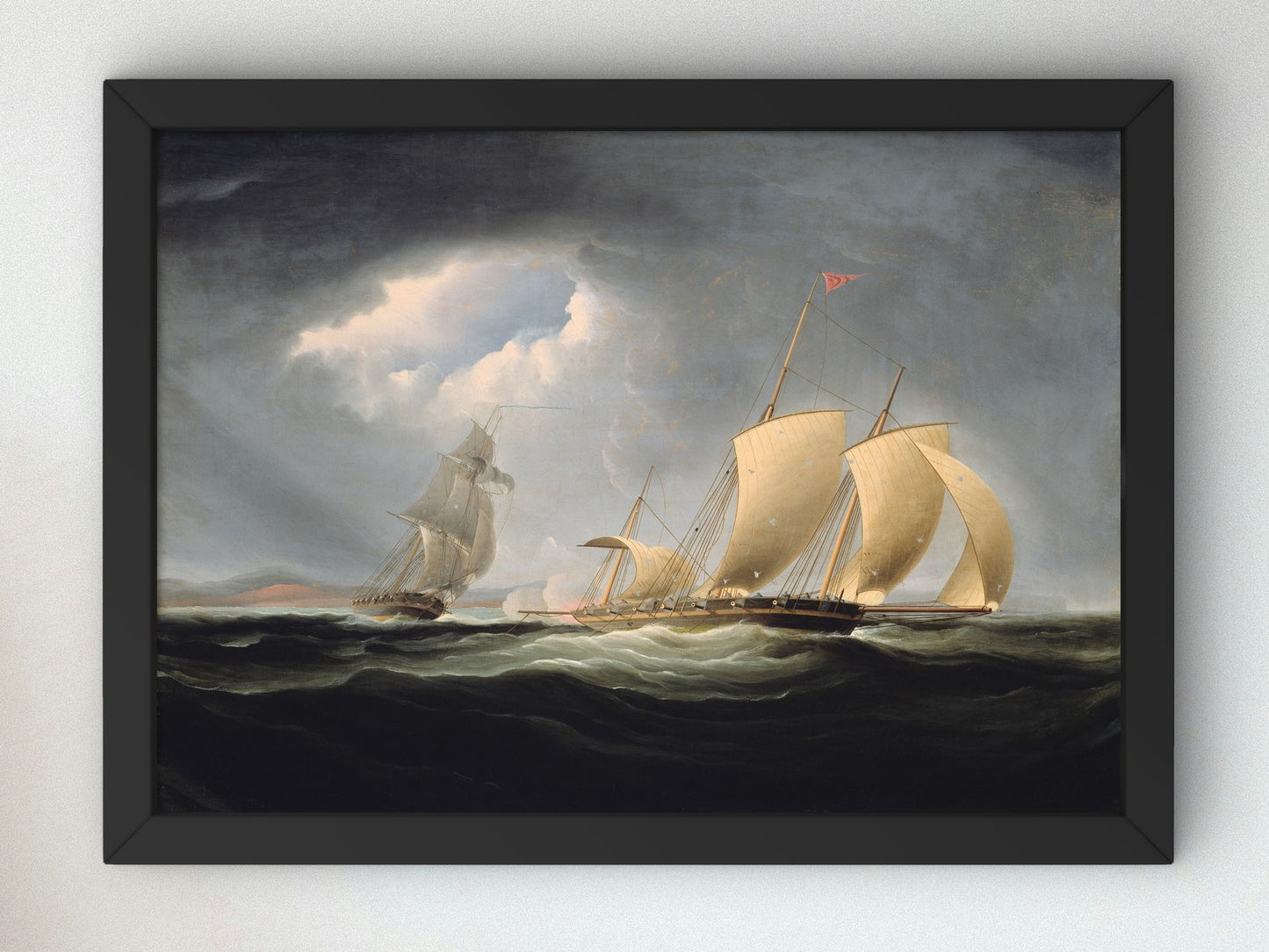 Capture of the Tripoli by the Enterprise by Thomas Birch 1806, Wall Art Print, Fine Art Reproduction, Museum Quality Decor, Poster