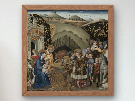 The Adoration of the Magi by Giovanni di Paolo 1440, Wall Art Print, Fine Art Reproduction, Museum Quality Decor, Poster