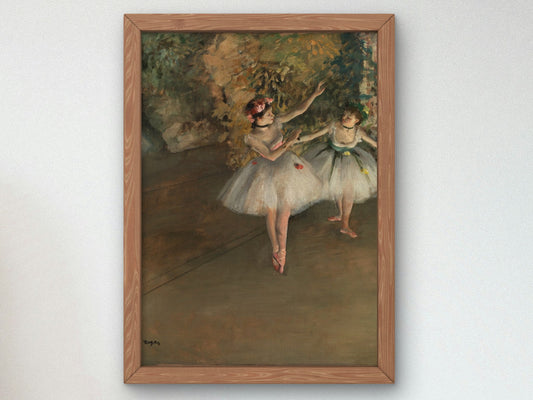 Two Dancers on a Stage by Edgar Degas 1874, Wall Art Print, Fine Art Reproduction, Museum Quality Decor, Poster