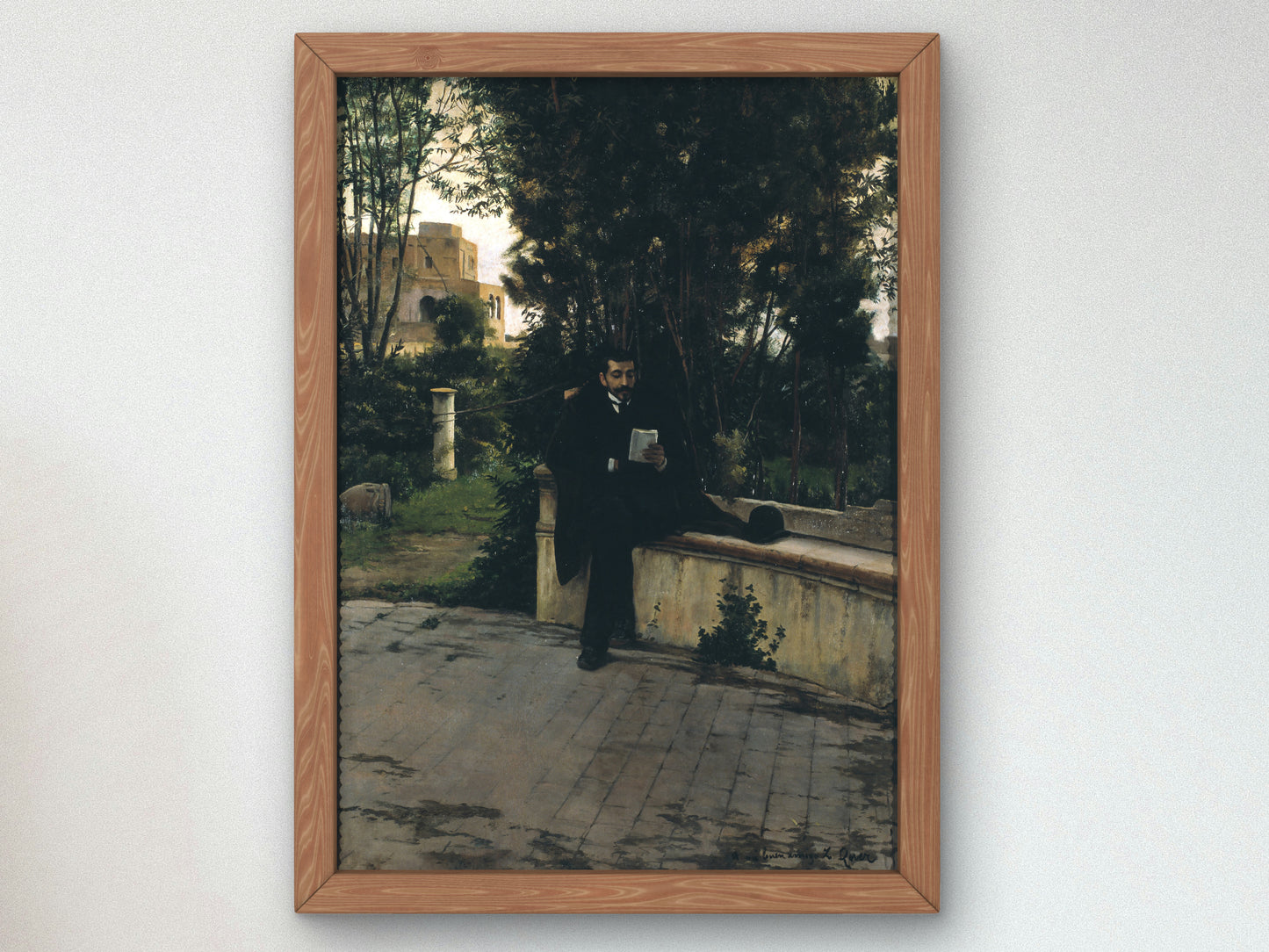 Senyor Quer in the Garden by Santiago Rusiñol 1889, Wall Art Print, Fine Art Reproduction, Museum Quality Decor, Poster