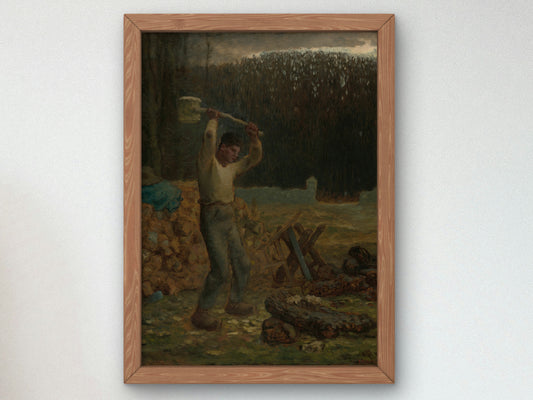 The Woodchopper by Jean François Millet 1858, Wall Art Print, Fine Art Reproduction, Museum Quality Decor, Poster
