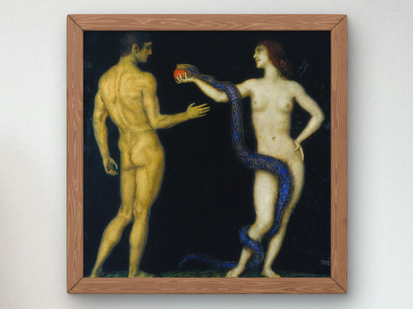 Adam and Eve by Franz von Stuck 1920, Wall Art Print, Fine Art Reproduction, Museum Quality Decor, Poster