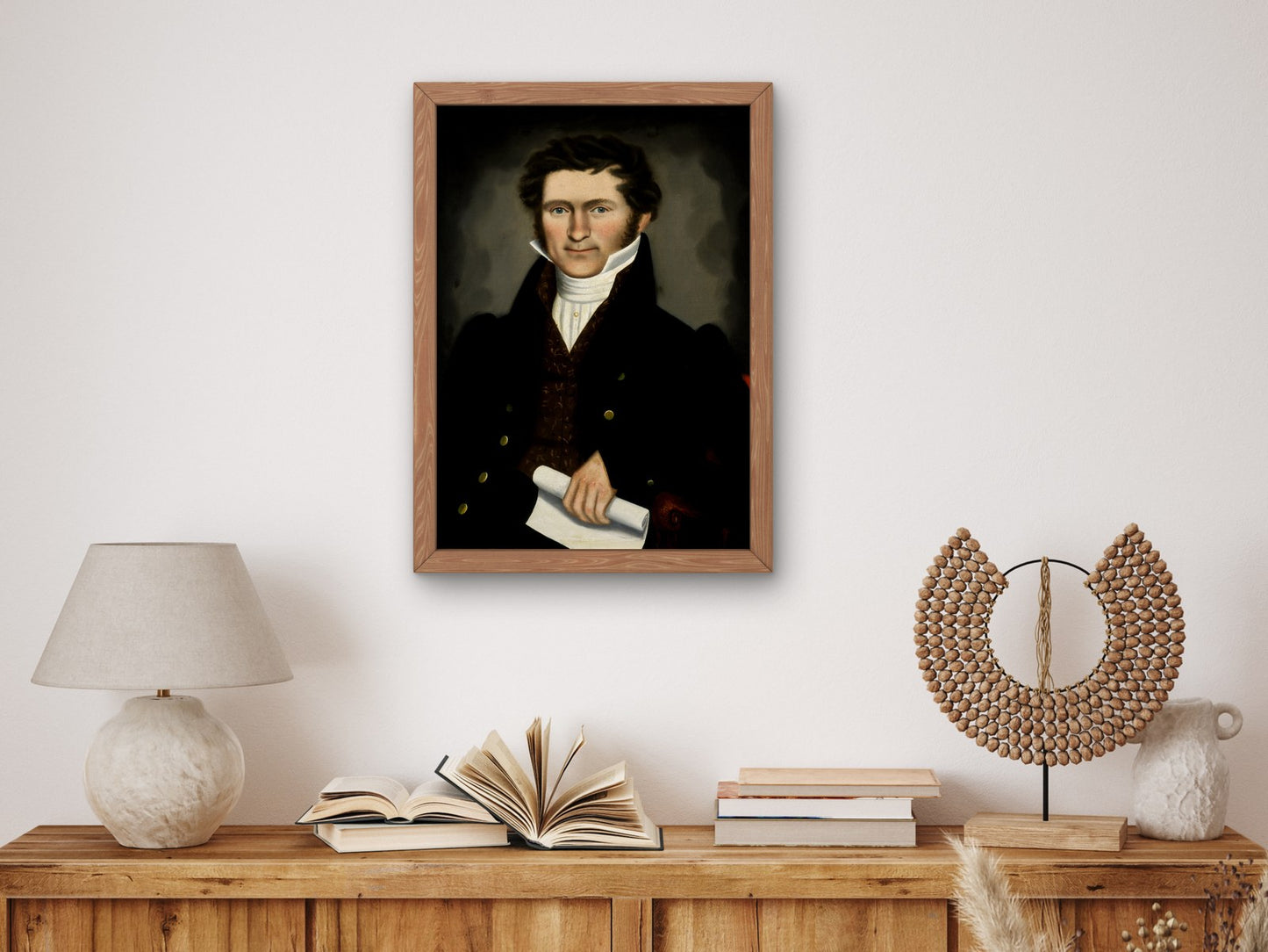 Gentleman of Squire Williams House by Erastus Salisbury Field 1829, Wall Art Print, Fine Art Reproduction, Museum Quality Decor, Poster