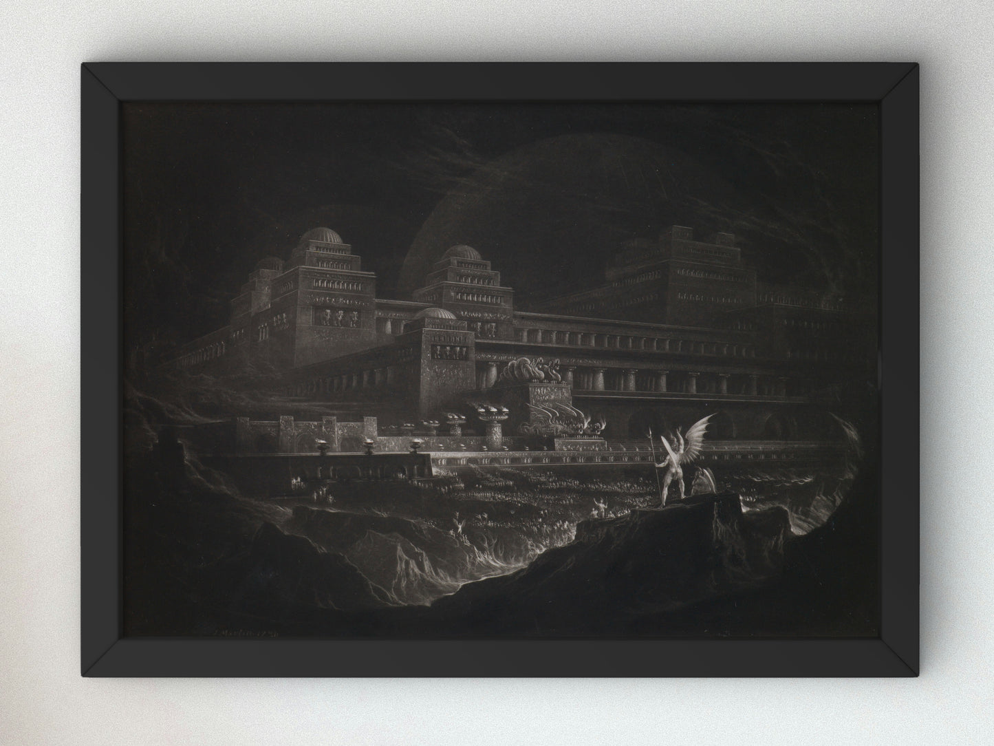 Pandemonium by John Martin 1824, Wall Art Print, Fine Art Reproduction, Museum Quality Decor, Poster