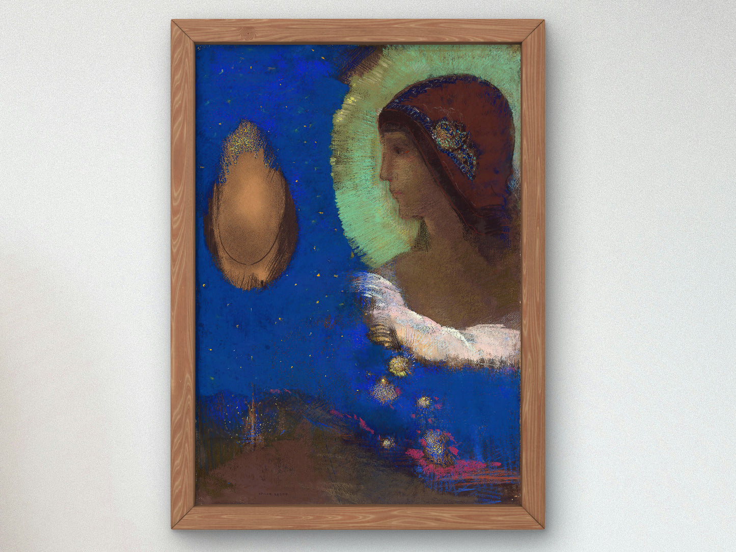 Sita by Odilon Redon 1890, Wall Art Print, Fine Art Reproduction, Museum Quality Decor, Poster