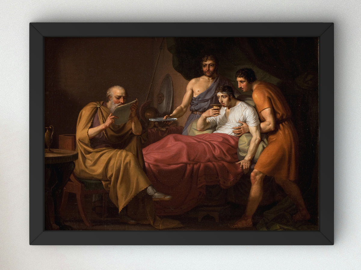 Alexander the Great on His Sickbed by Christoffer Wilhelm Eckersberg 1806, Wall Art Print, Fine Art Reproduction, Museum Quality Decor