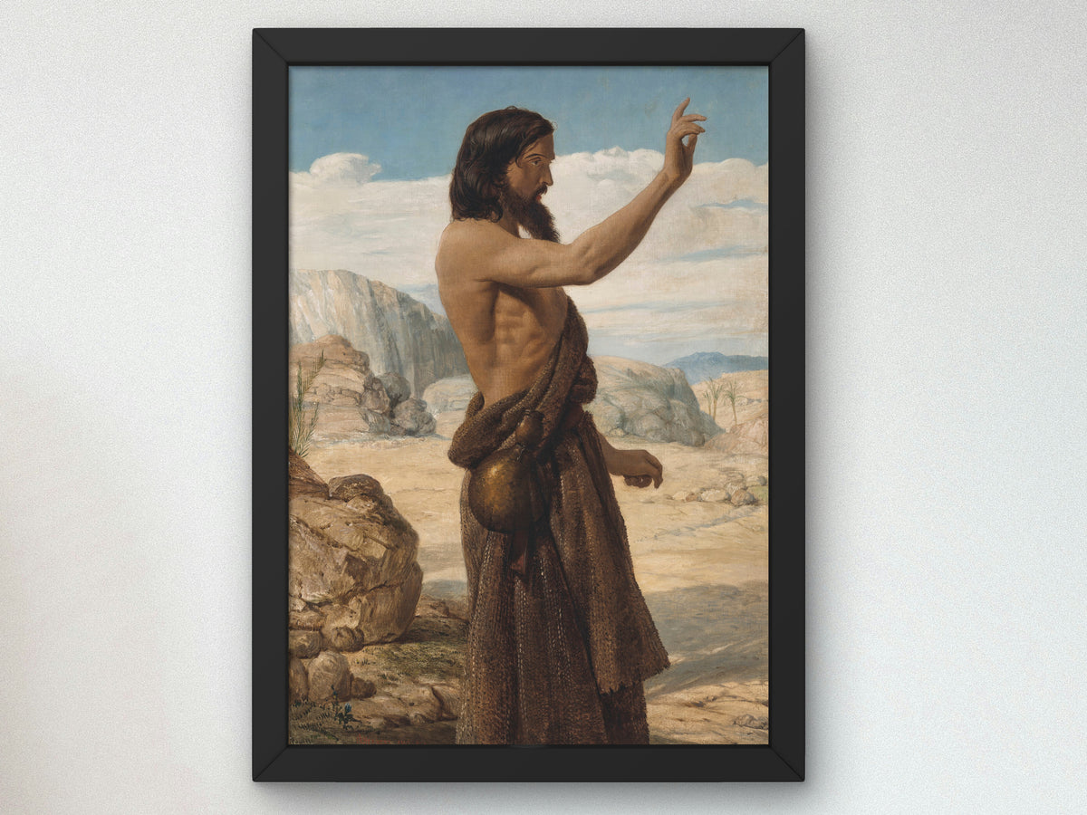 Saint John the Baptist by John Rogers Herbert 1847, Wall Art Print, Fine Art Reproduction, Museum Quality Decor, Poster