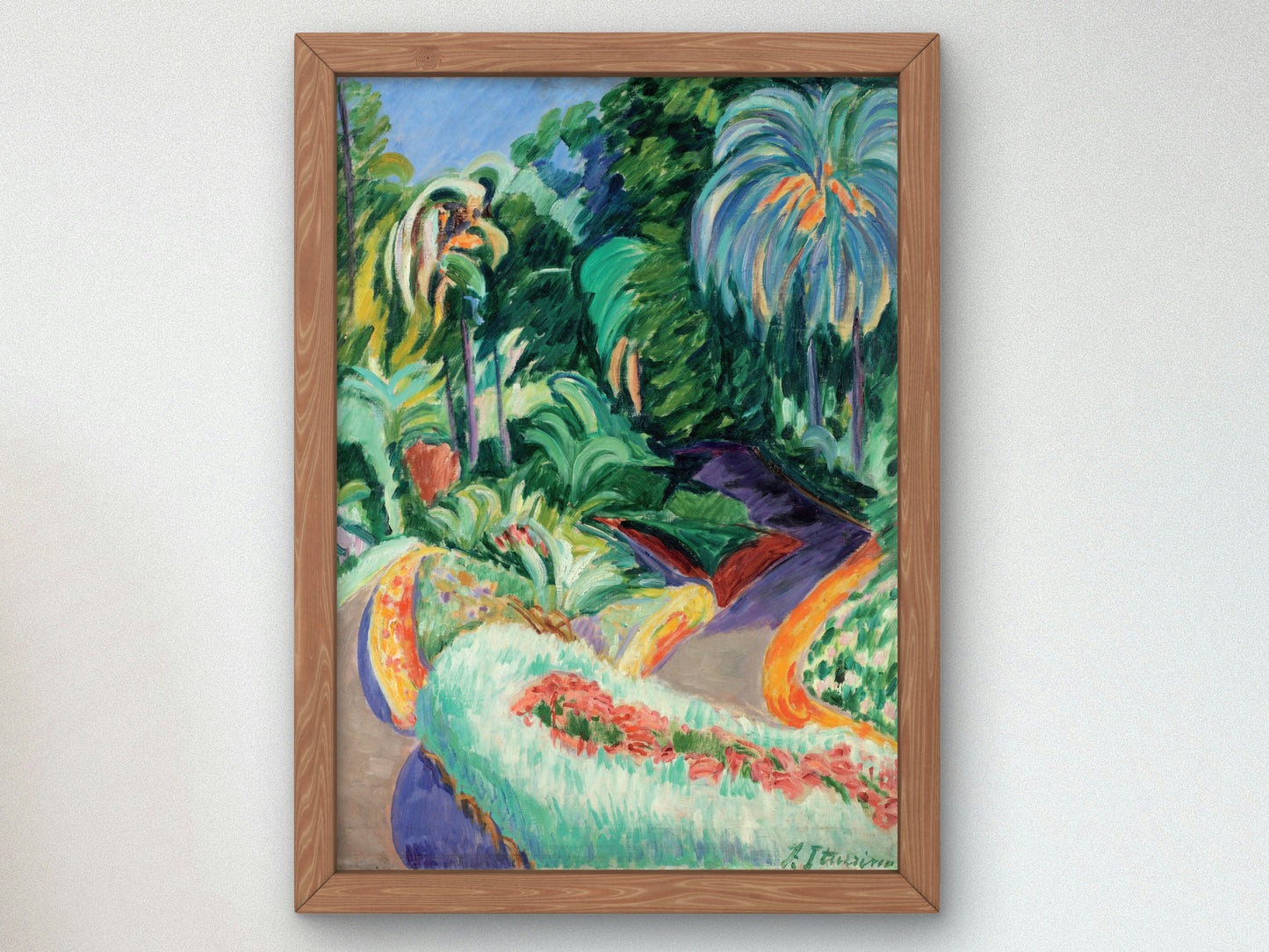 Garden by Francisco Iturrino 1913, Wall Art Print, Fine Art Reproduction, Museum Quality Decor, Poster