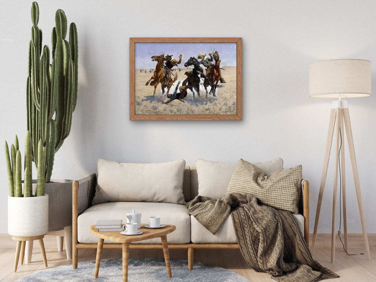 Aiding a Comrade by Frederic Remington 1890, Wall Art Print, Fine Art Reproduction, Museum Quality Decor, Poster