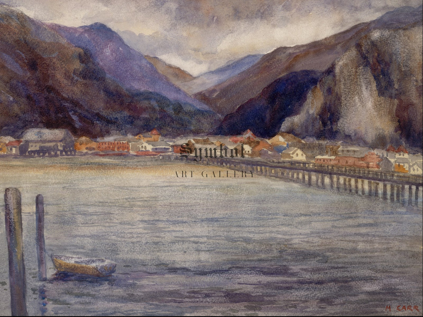 Skagway from End of Wharf Cold Wind Ugh by Emily Carr 1907, Wall Art Print, Fine Art Reproduction, Museum Quality Decor, Poster