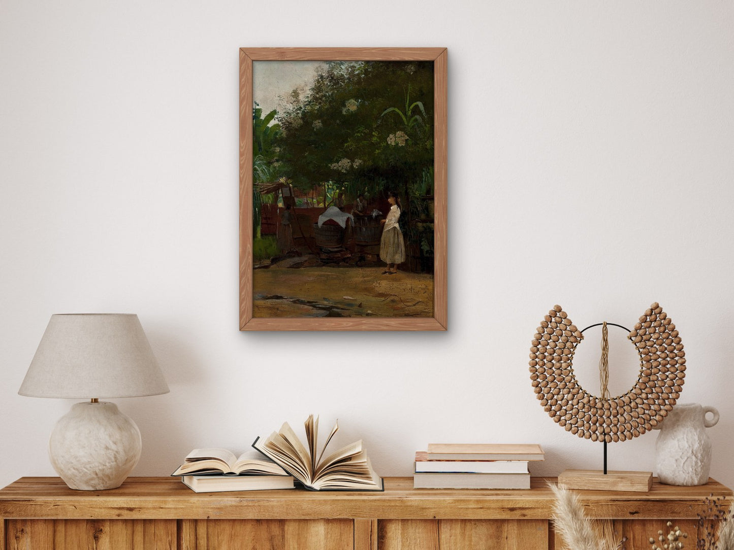 Landscape with Figure by Eliseu Visconti 1890, Wall Art Print, Fine Art Reproduction, Museum Quality Decor, Poster