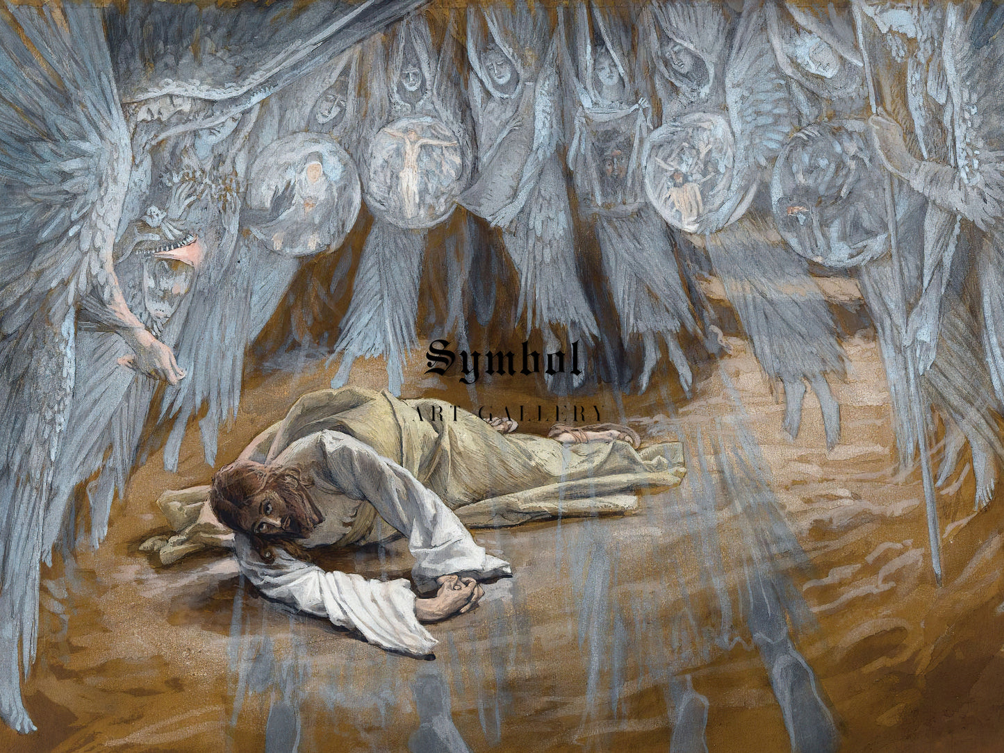 The Grotto of the Agony by James Tissot 1886, Wall Art Print, Fine Art Reproduction, Museum Quality Decor, Poster