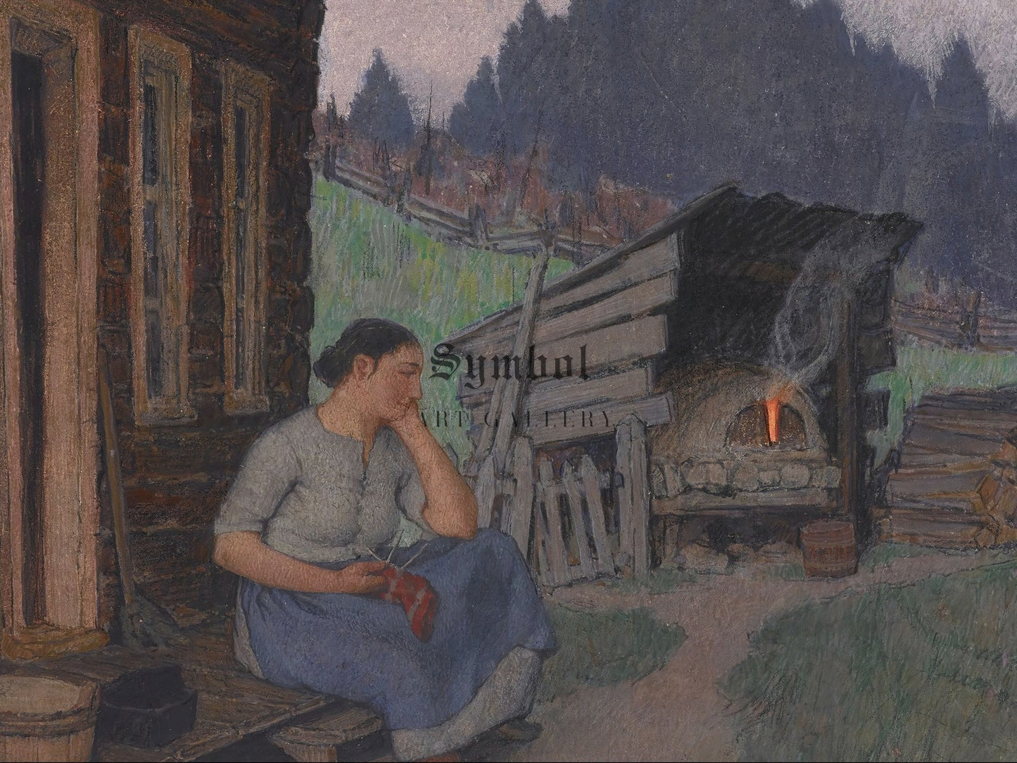 Maria Daydreams by Clarence Gagnon 1928, Wall Art Print, Fine Art Reproduction, Museum Quality Decor, Poster