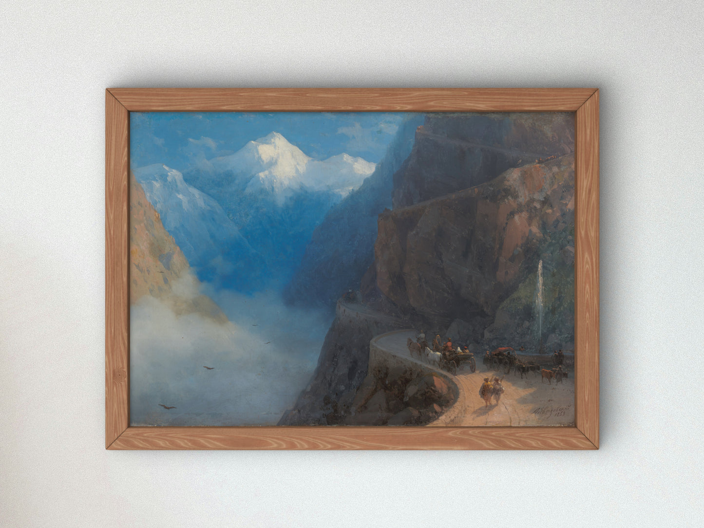 From Mleta to Gudauri by Ivan Konstantinovich Aivazovsky 1868, Wall Art Print, Fine Art Reproduction, Museum Quality Decor, Poster