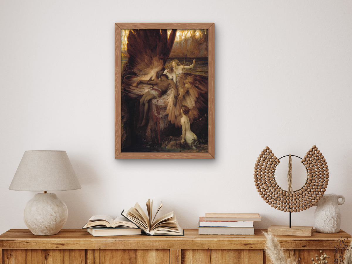 The Lament for Icarus by Herbert James Draper 1898, Wall Art Print, Fine Art Reproduction, Museum Quality Decor, Poster