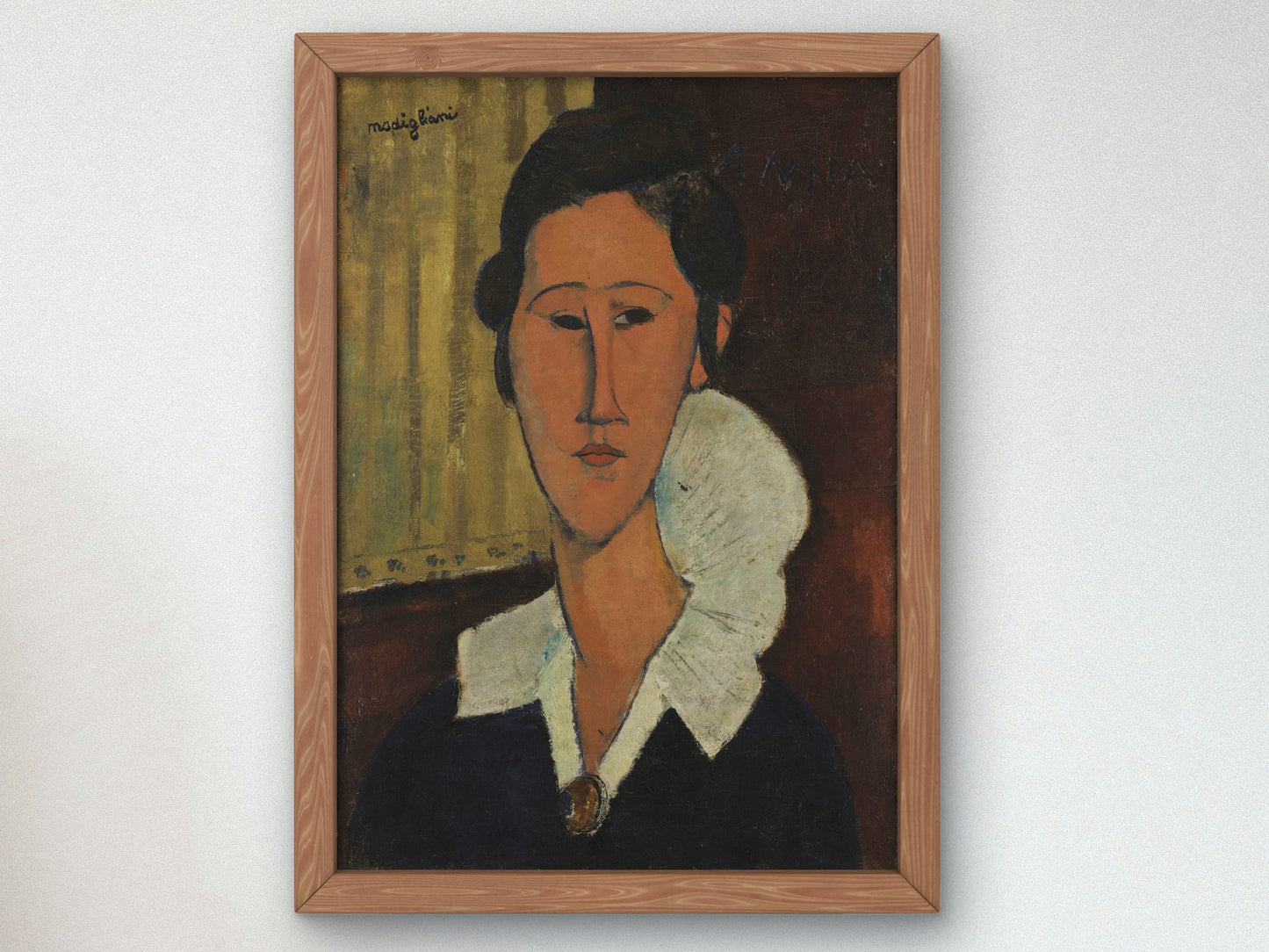 Portrait of Hanka Zborowska by Amedeo Modigliani 1917, Wall Art Print, Fine Art Reproduction, Museum Quality Decor, Poster
