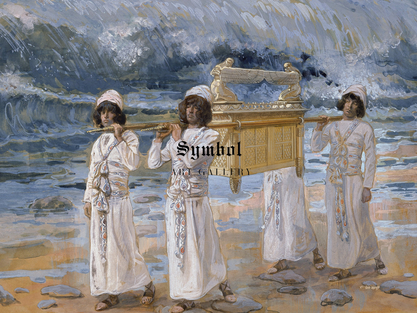 The Ark Passes Over the Jordan by James Tissot 1896, Wall Art Print, Fine Art Reproduction, Museum Quality Decor, Poster