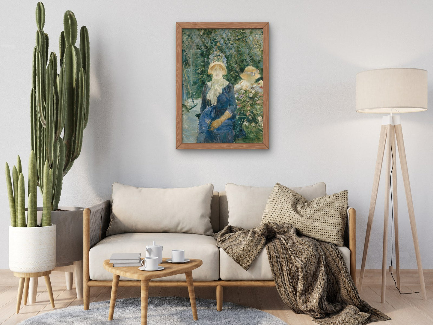 Woman in a Garden by Berthe Morisot 1882, Wall Art Print, Fine Art Reproduction, Museum Quality Decor, Poster