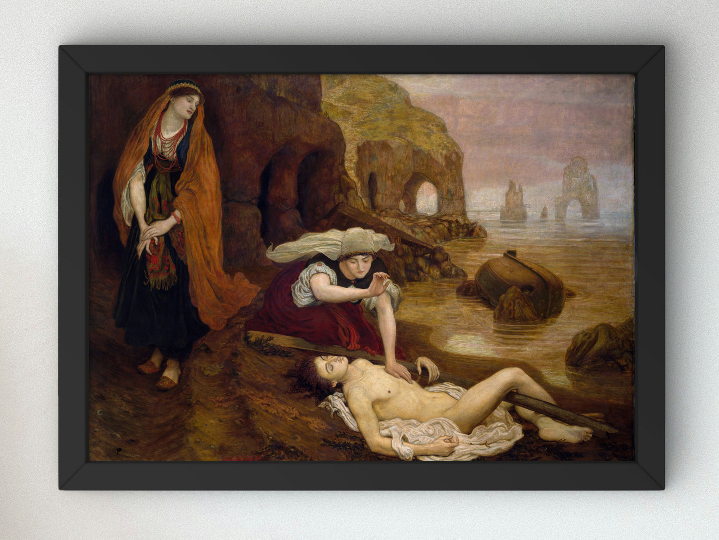 Finding of Don Juan by Haidee by Ford Madox Brown 1873, Wall Art Print, Fine Art Reproduction, Museum Quality Decor, Poster