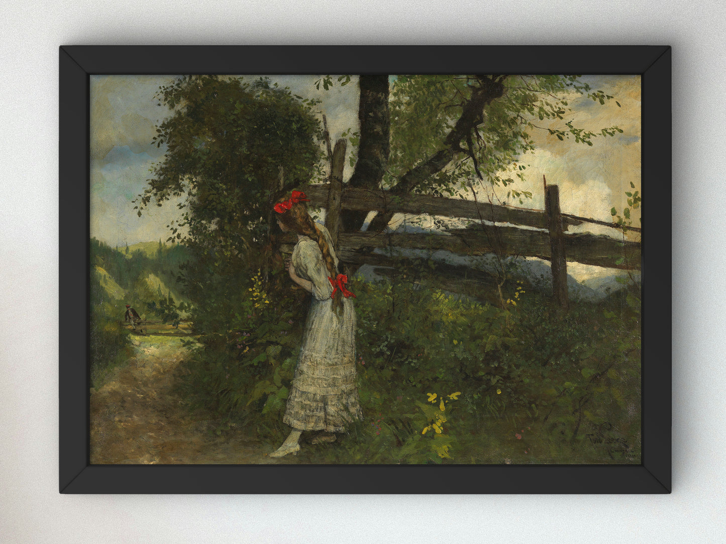 Girl Awaiting Her Lover by Ferdinand Leeke 1911, Wall Art Print, Fine Art Reproduction, Museum Quality Decor, Poster