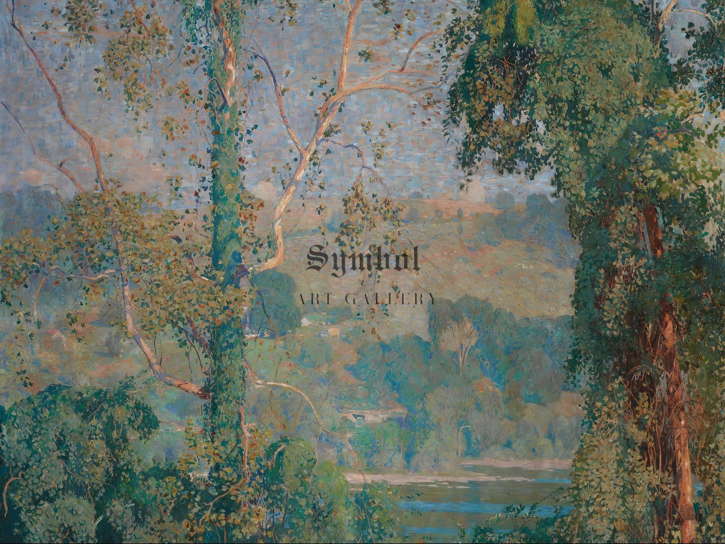 Vineclad Trees by Daniel Garber 1916, Wall Art Print, Fine Art Reproduction, Museum Quality Decor, Poster
