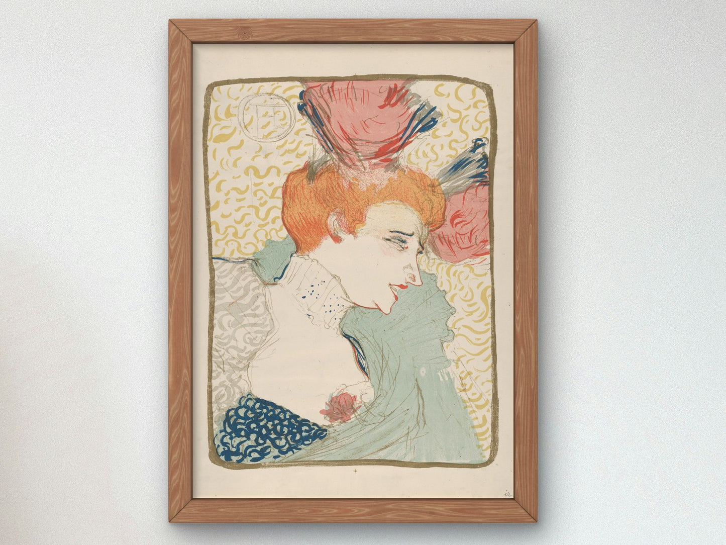 Portrait Bust of Mademoiselle Marcelle Lender by Henri de Toulouse Lautrec 1897, Wall Art Print, Fine Art Reproduction, Museum Quality Decor