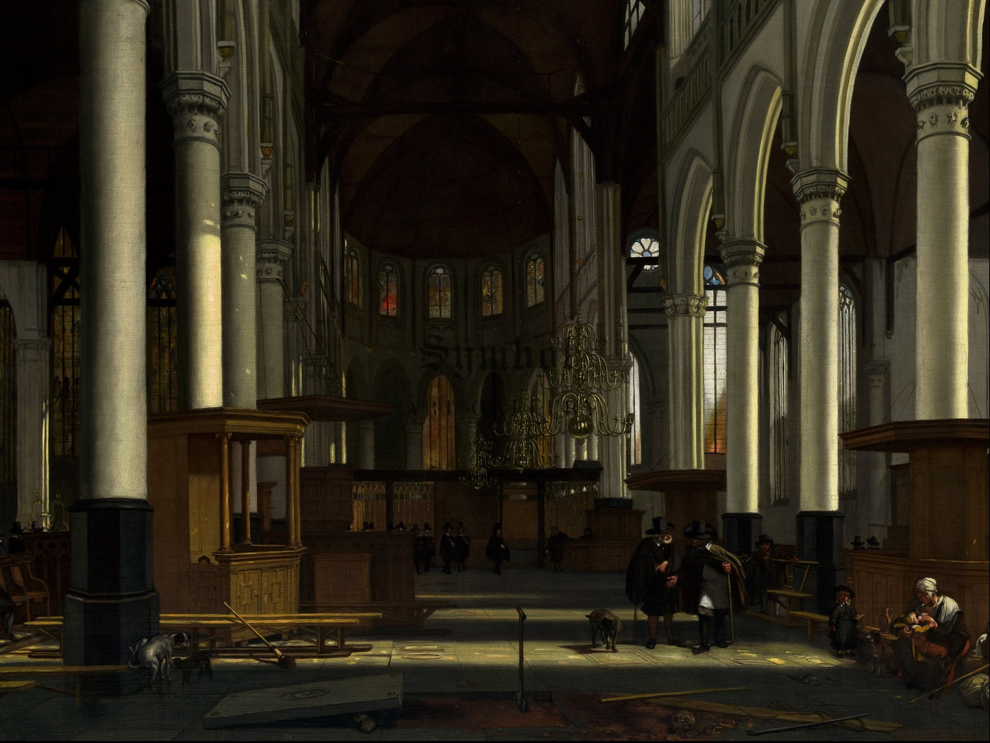 The Interior of the Oude Kerk Amsterdam by Emanuel de Witte 1660, Wall Art Print, Fine Art Reproduction, Museum Quality Decor, Poster