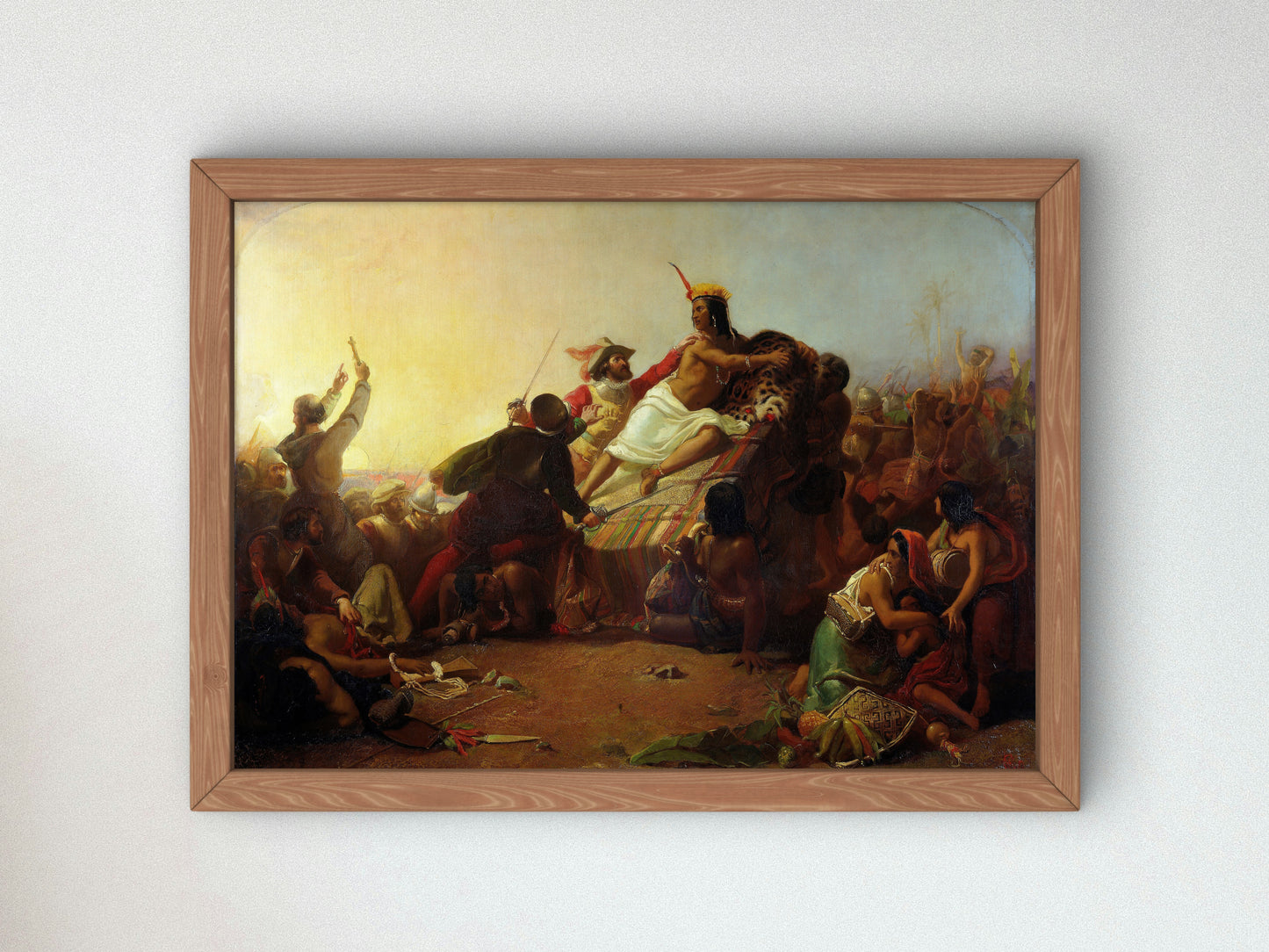 Pizarro Seizing the Inca of Peru by John Everett Millais 1846, Wall Art Print, Fine Art Reproduction, Museum Quality Decor, Poster