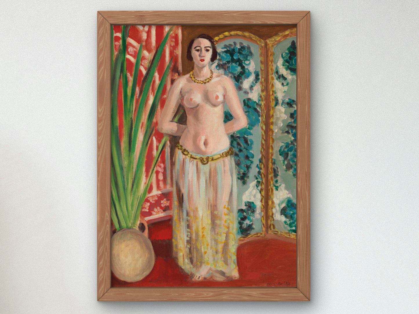 Odalisque, mains dans le dos by Henri Matisse 1923, Wall Art Print, Fine Art Reproduction, Museum Quality Decor, Poster