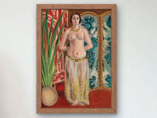 Odalisque, mains dans le dos by Henri Matisse 1923, Wall Art Print, Fine Art Reproduction, Museum Quality Decor, Poster