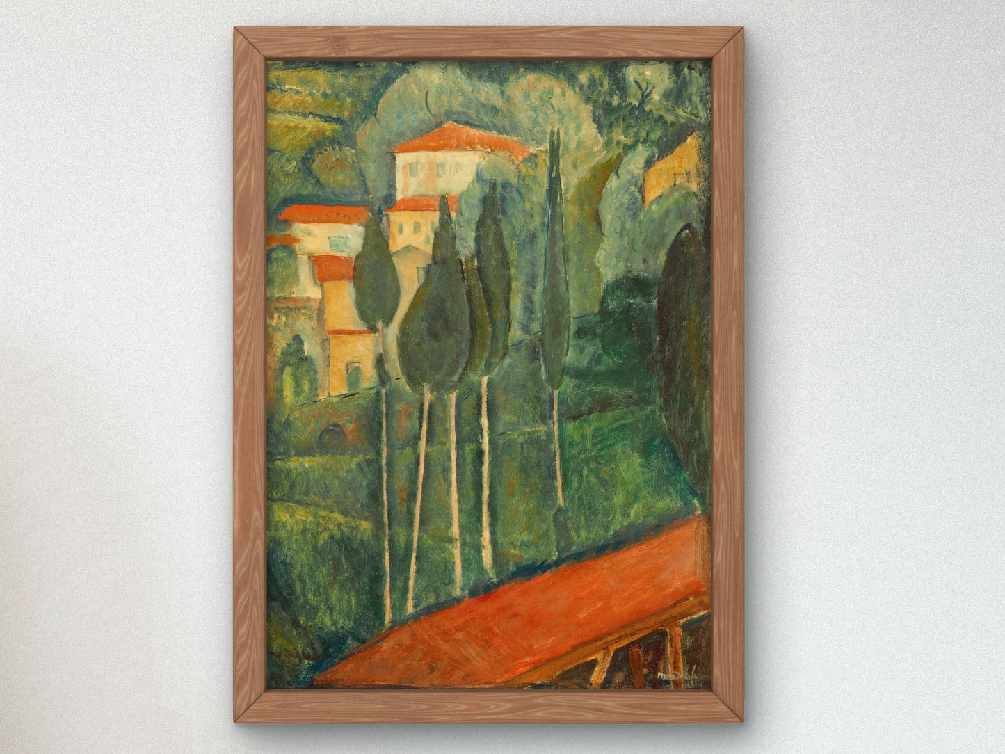 Landscape in the South of France by Amedeo Modigliani 1919, Wall Art Print, Fine Art Reproduction, Museum Quality Decor, Poster
