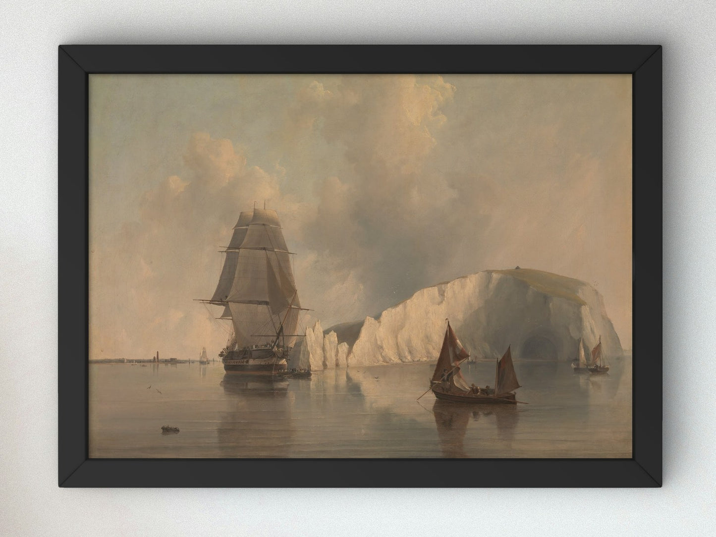 Off the Needles Isle of Wight by Edward William Cooke 1845, Wall Art Print, Fine Art Reproduction, Museum Quality Decor, Poster