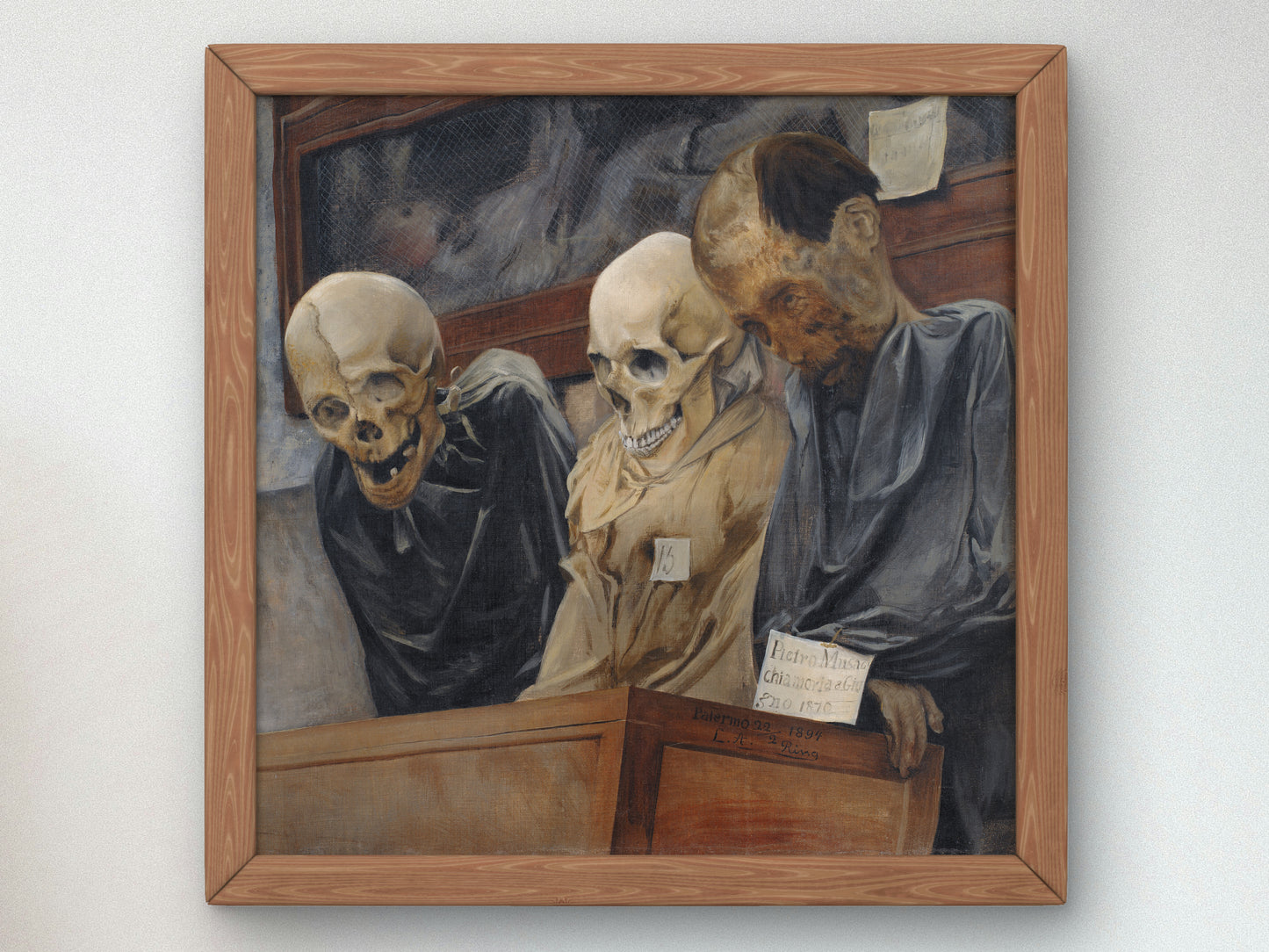 Three Skulls from Convento dei Cappuccini at Palermo by Laurits Andersen Ring 1894, Wall Art Print, Fine Art Reproduction, Museum Quality