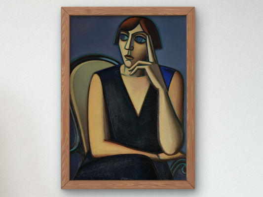 Portrait of Tusnelda Sanders by Vilhelm Lundstrom 1928, Wall Art Print, Fine Art Reproduction, Museum Quality Decor, Poster