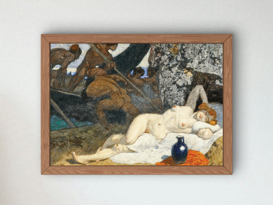 Ariadne on Naxos by Alexander Rothaug, Wall Art Print, Fine Art Reproduction, Museum Quality Decor, Poster