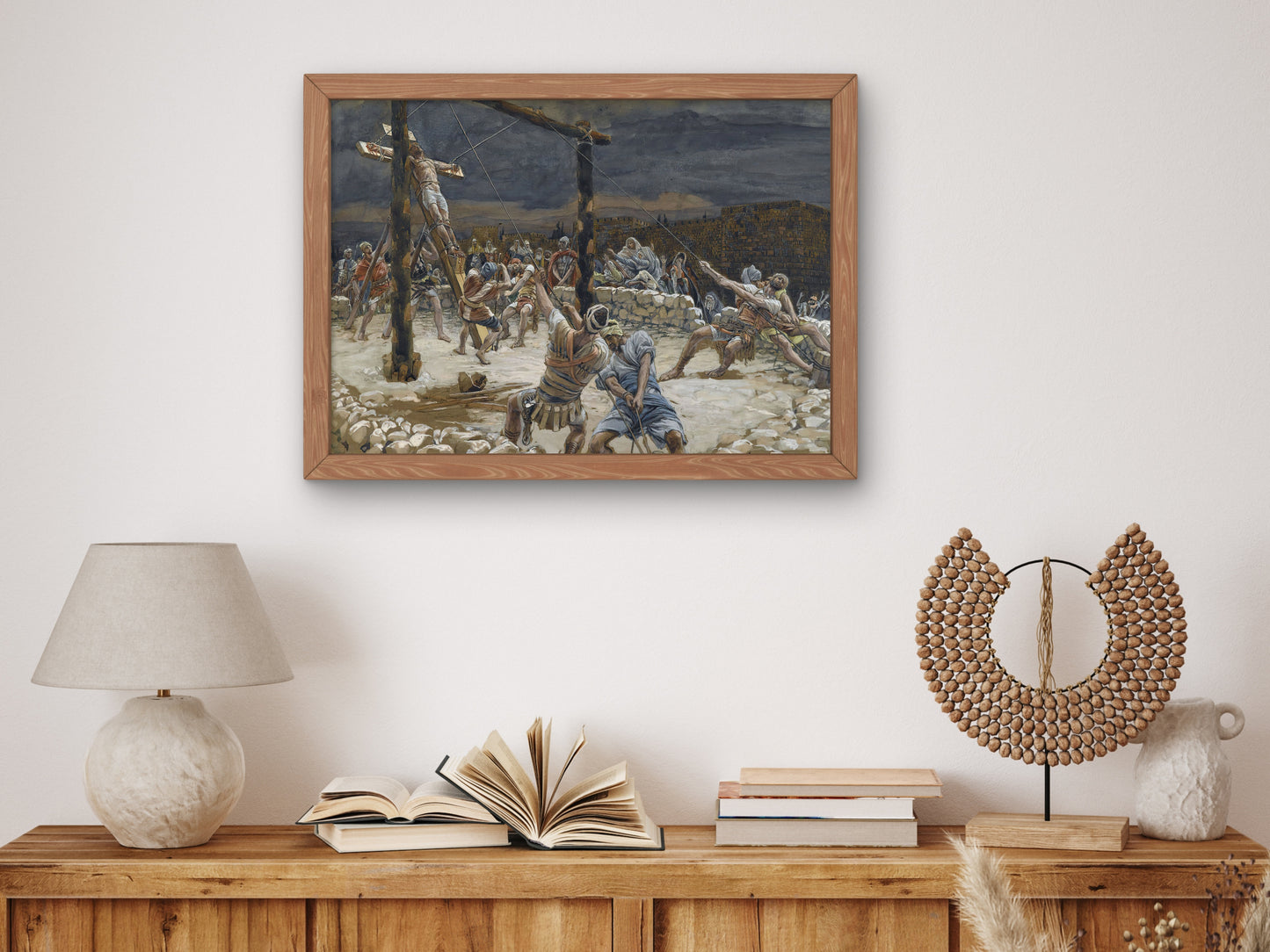 The Raising of the Cross by James Tissot, Wall Art Print, Fine Art Reproduction, Museum Quality Decor, Poster