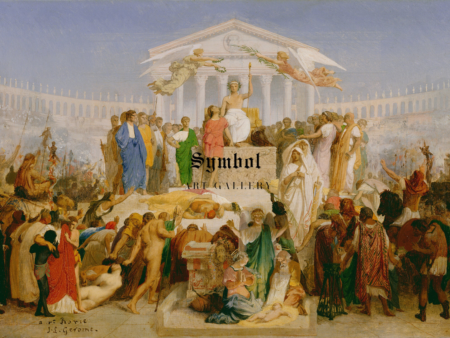 The Age of Augustus, the Birth of Christ by Jean Léon Gérôme 1852, Wall Art Print, Fine Art Reproduction, Museum Quality Decor, Poster