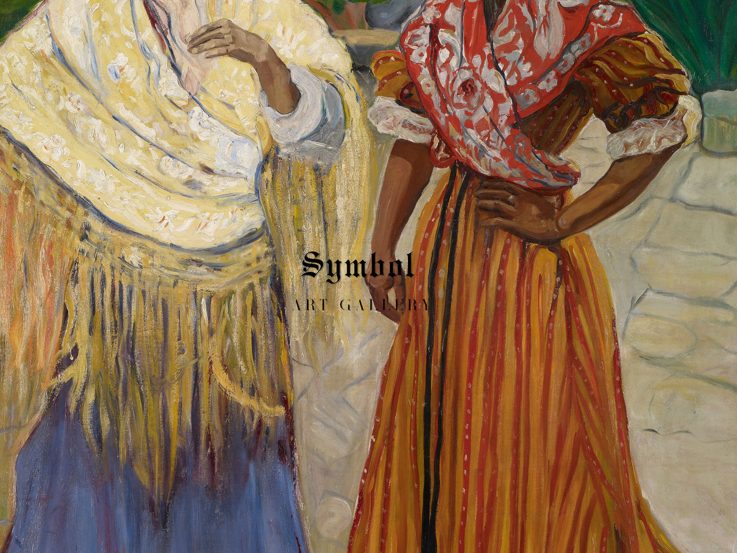 Two Gypsies by Francisco Iturrino, Wall Art Print, Fine Art Reproduction, Museum Quality Decor, Poster