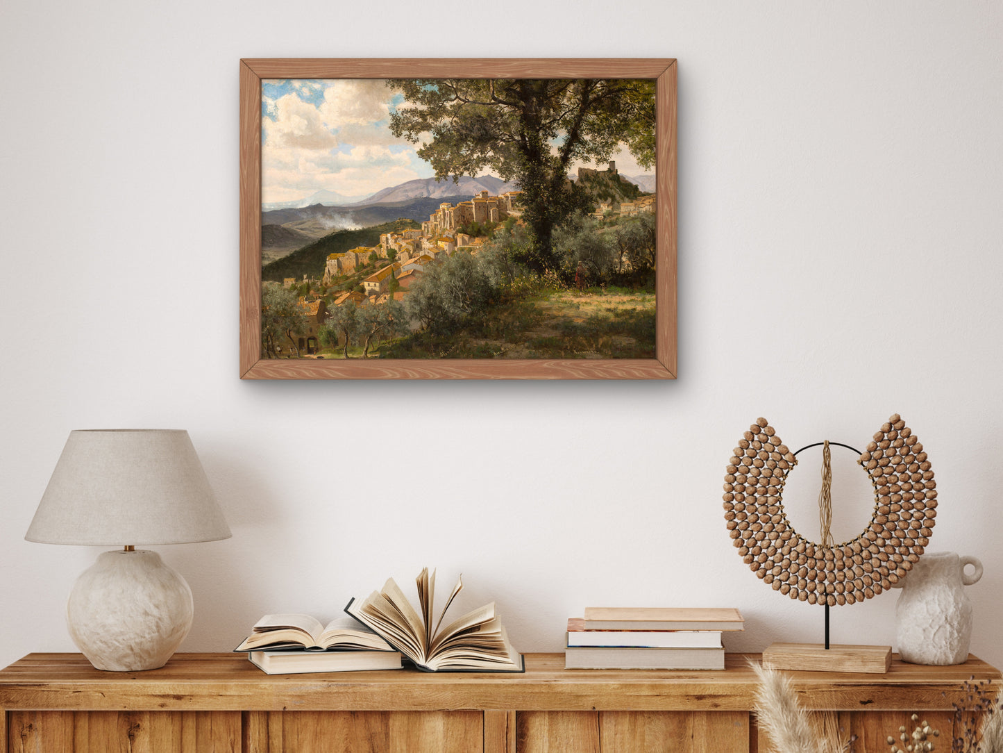 Olevano by Albert Bierstadt 1856, Wall Art Print, Fine Art Reproduction, Museum Quality Decor, Poster